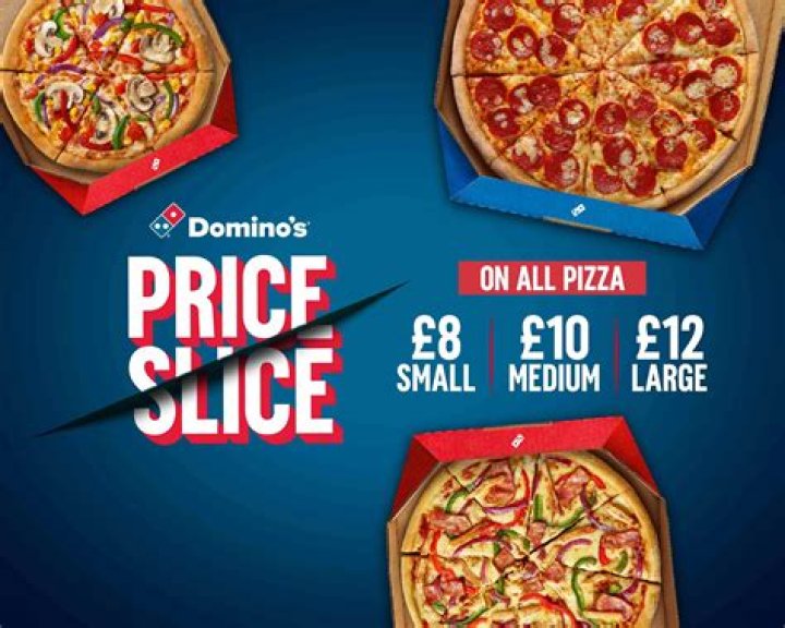 How much is 10 pizzas from Dominos?
