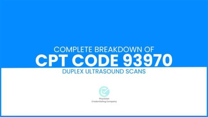 Is CPT code 93970 an ultrasound?