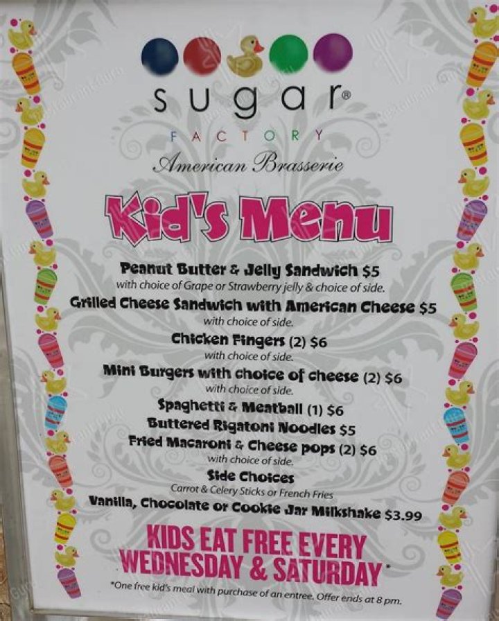 Is Sugar Factory kid friendly?