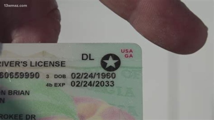 What does the black star on the Georgia driver’s license mean?