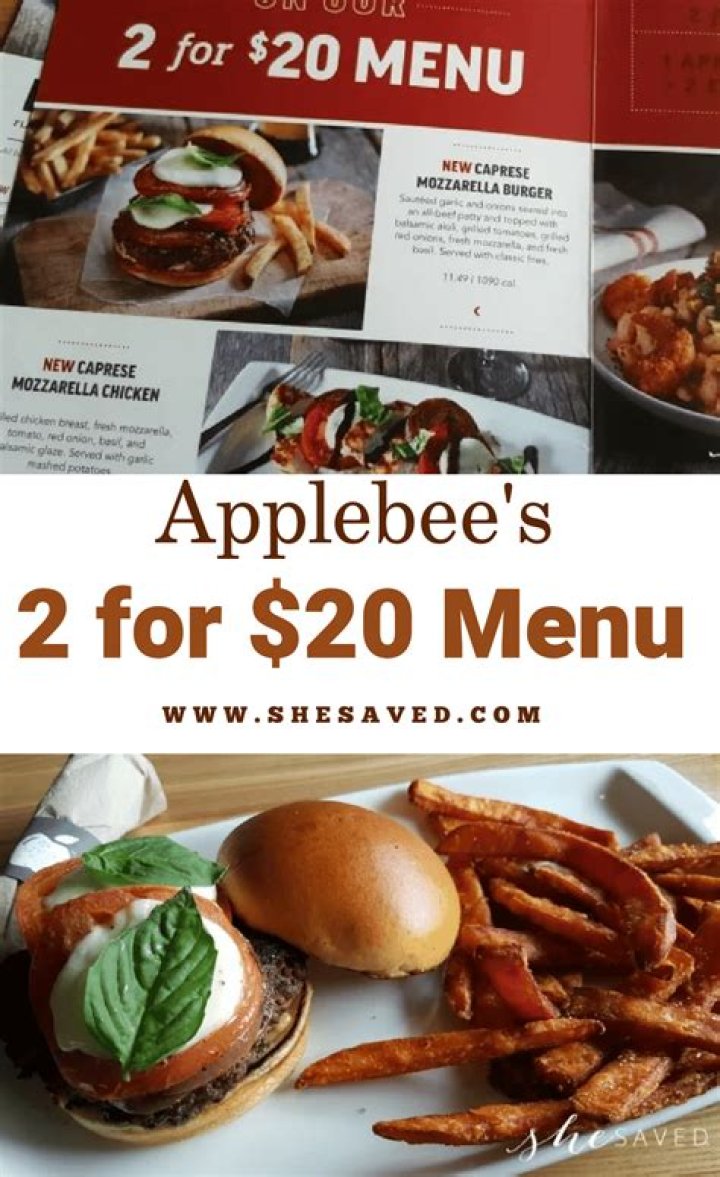 What’s on the 2 for 25 menu at Applebee’s?